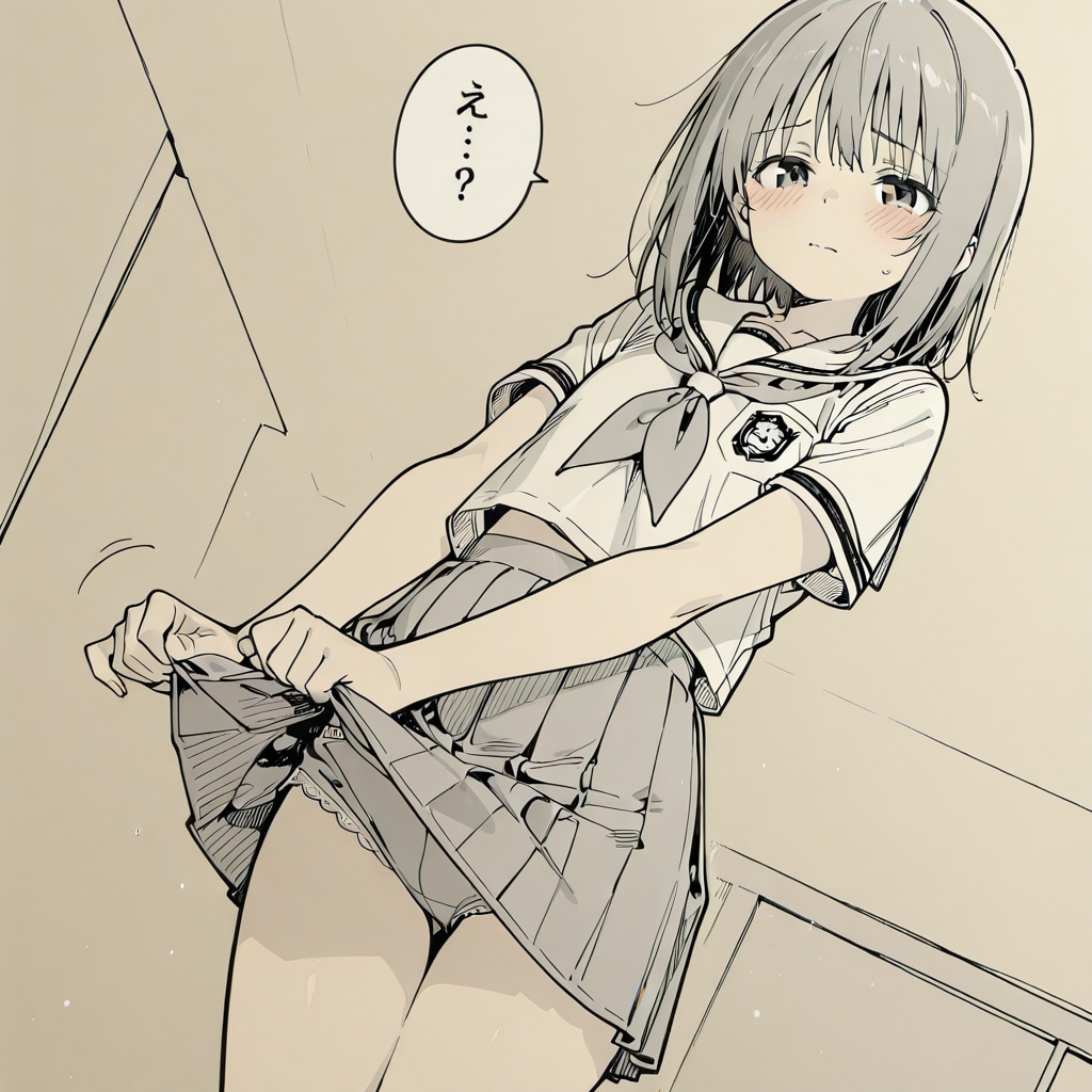 下書きの女の子