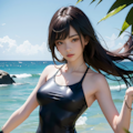 波打ち際と黒 2枚目