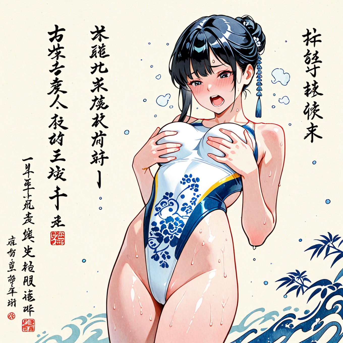 這威烈具美少女乳房揉美画（ハイレグ美少女おっぱい揉み画ｗｗ）
