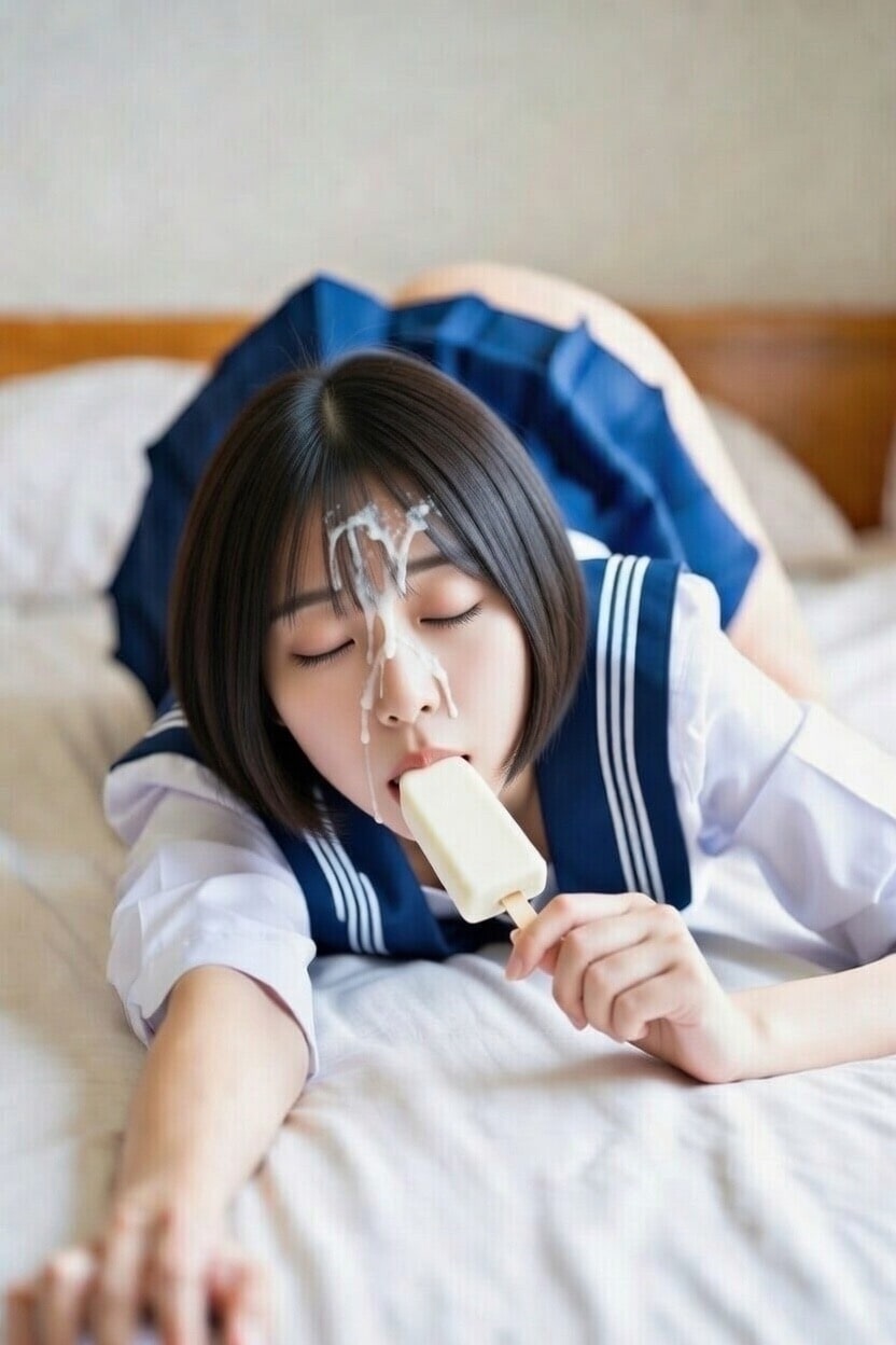 顔射したから寝る