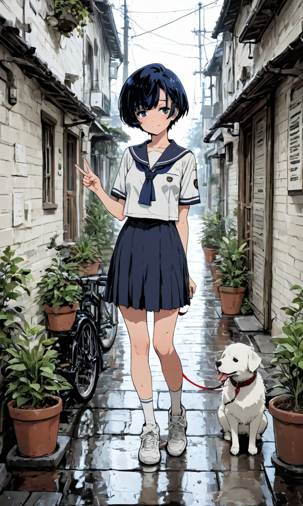 ワンコと一緒に柑菜ちゃん