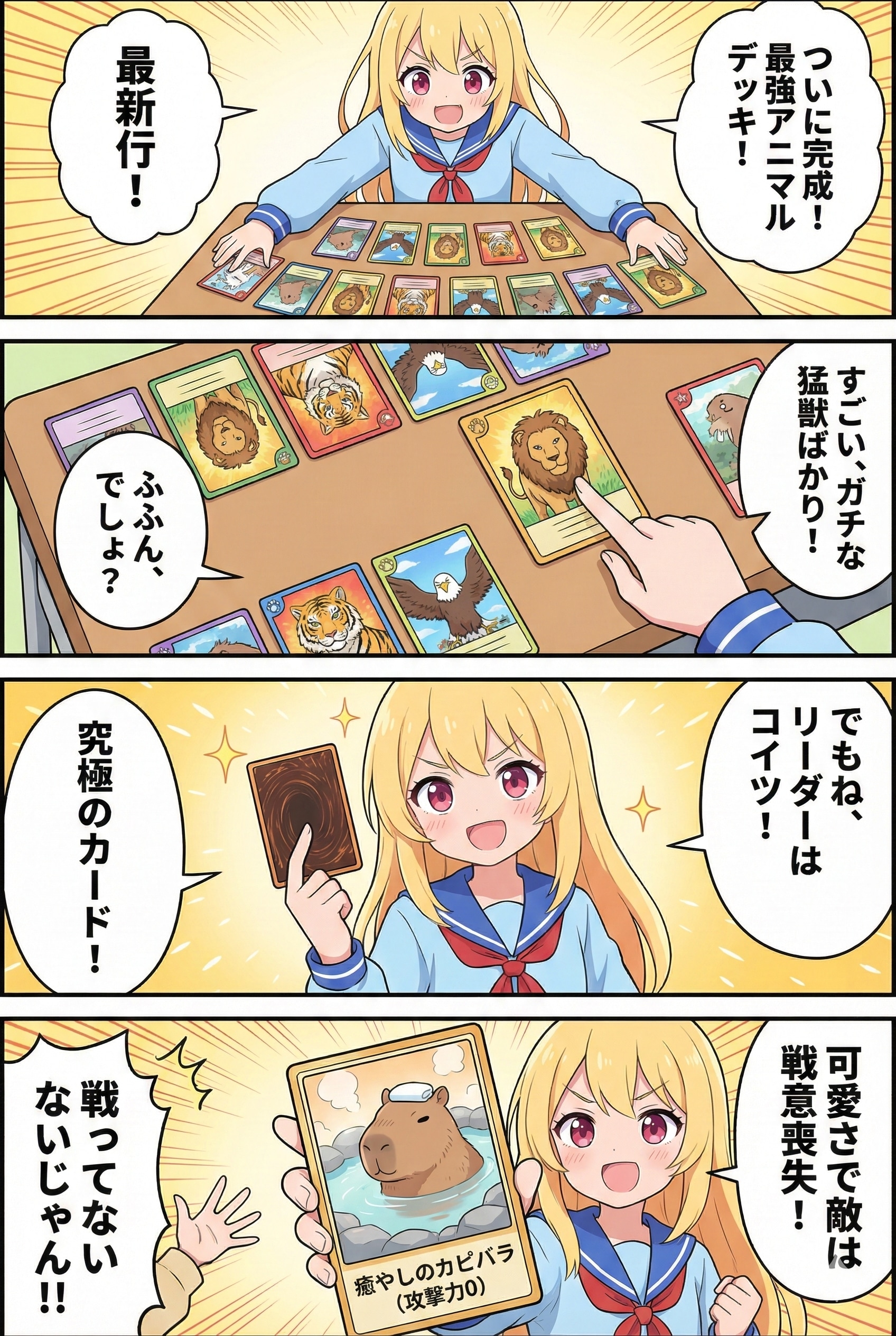 トレカ自慢する金髪ちゃん | の人気AIイラスト・グラビア