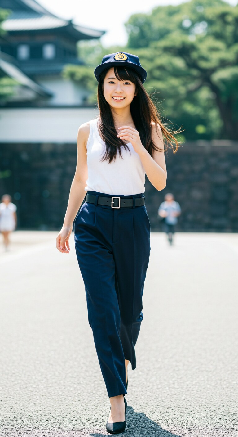 リアルかっこかわいい婦警の皇居ランニング