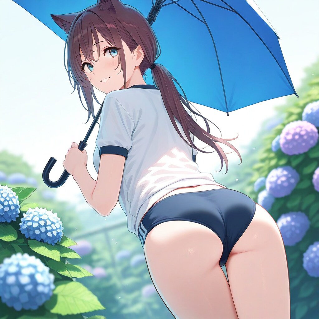 梅雨のケモミミブルマっ娘さん！