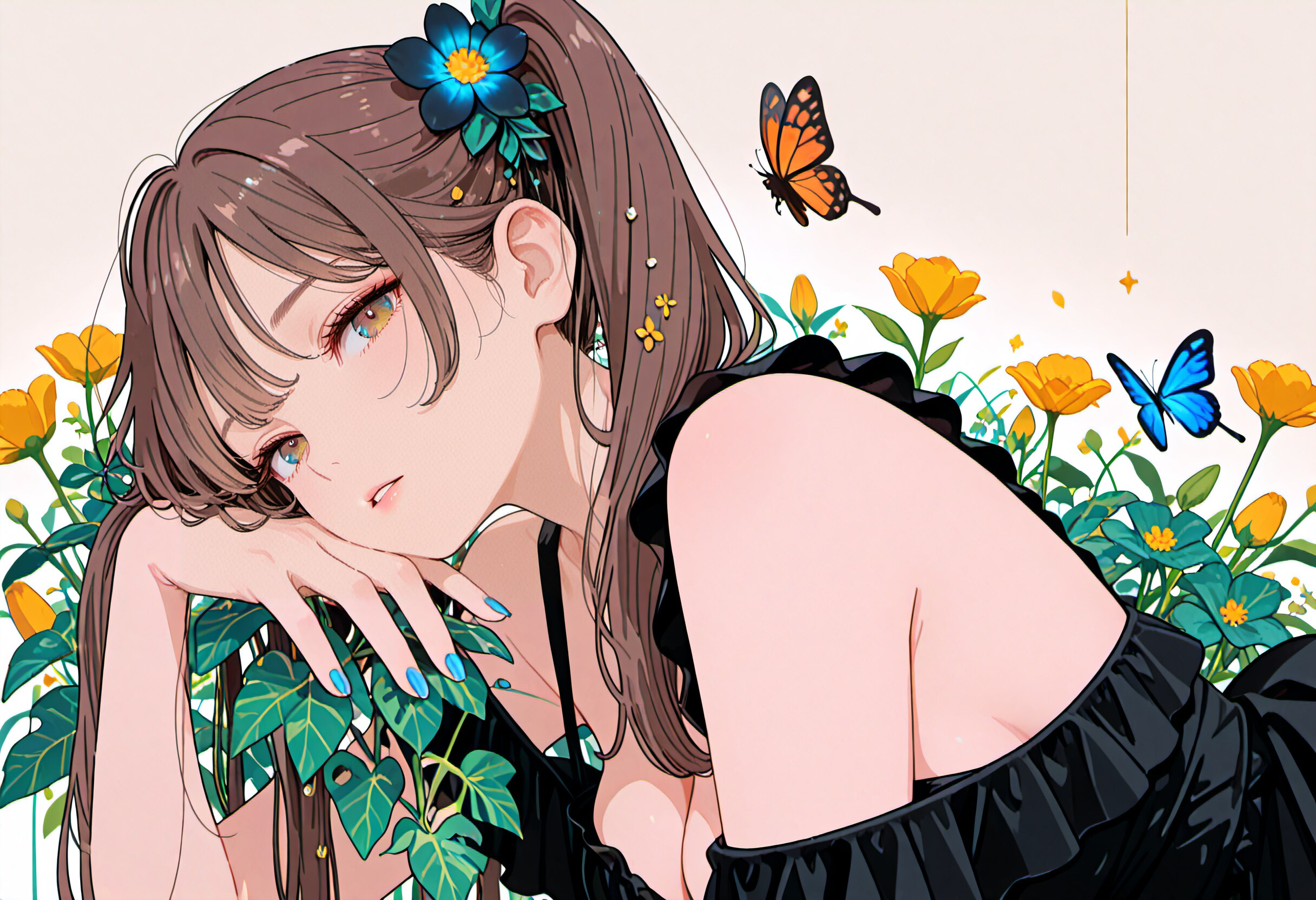 蝶も見惚れる