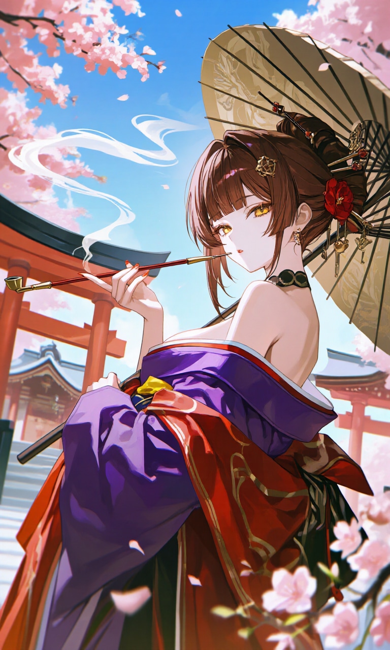 煙管女子 | の人気AIイラスト・グラビア