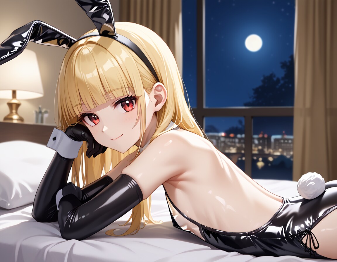 ぺちゃぱいの透明バニーちゃん