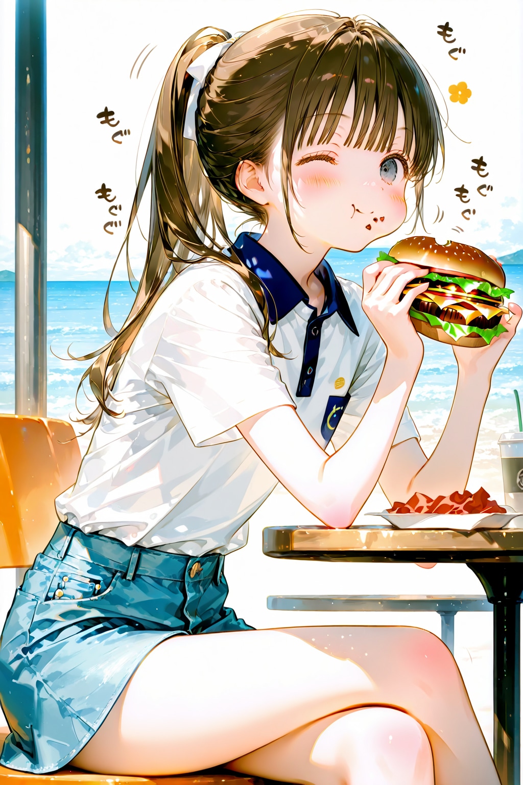 けっこー豪快に食べる雫ちゃんｗ
