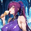 アイスソード＆アイス食べるサンドレスコスプレ女神人妻 9枚目