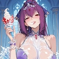 アイスソード＆アイス食べるサンドレスコスプレ女神人妻 2枚目