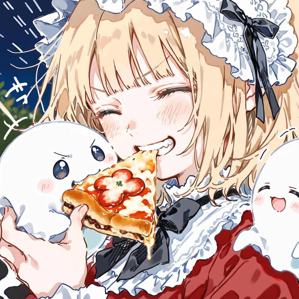 🍕(>ω< )👻おニューのドレスでおピッ散歩やでぇ！✨✨
