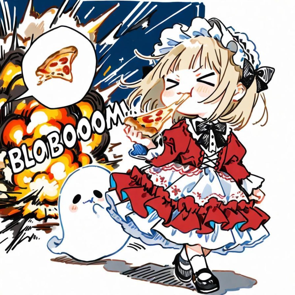🍕(>ω< )👻おニューのドレスでおピッ散歩やでぇ！✨✨