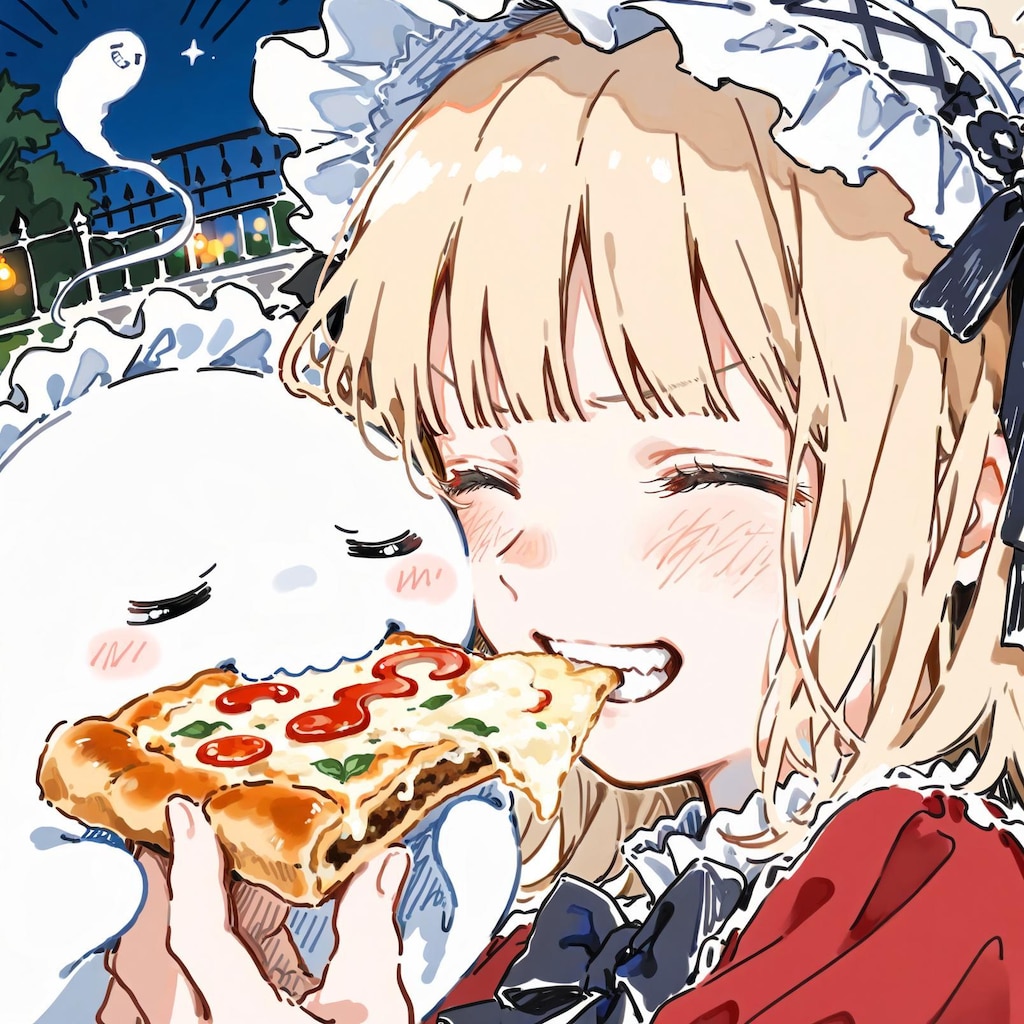 🍕(>ω< )👻おニューのドレスでおピッ散歩やでぇ！✨✨