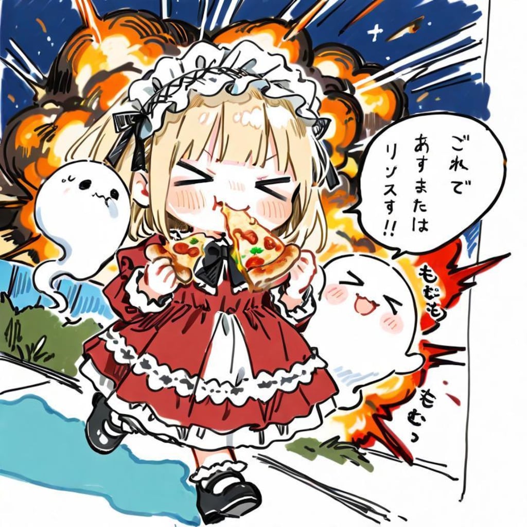 🍕(>ω< )👻おニューのドレスでおピッ散歩やでぇ！✨✨