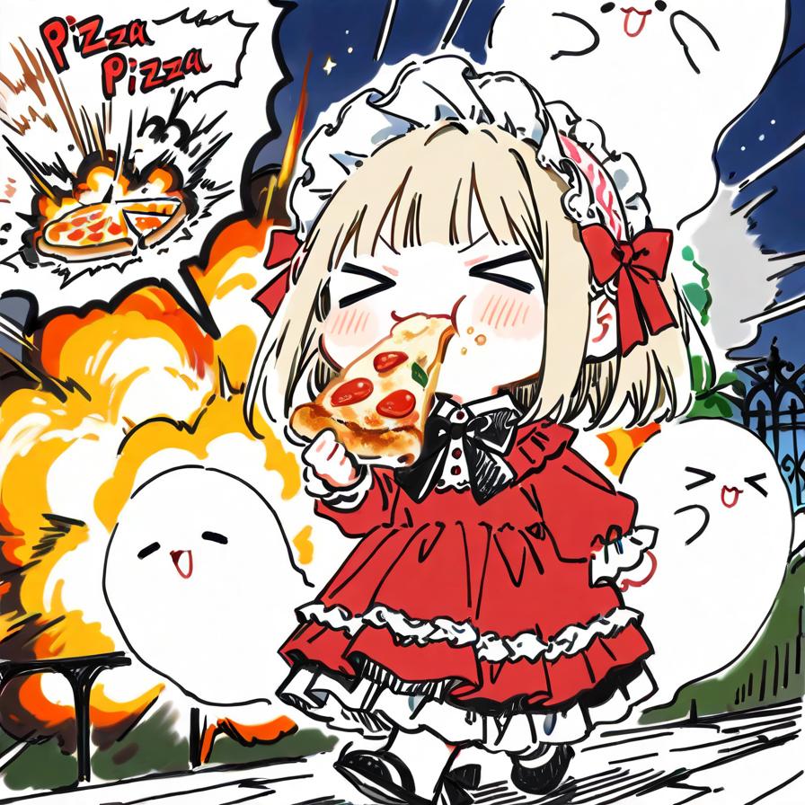 🍕(>ω< )👻おニューのドレスでおピッ散歩やでぇ！✨✨ | の人気AIイラスト・グラビア