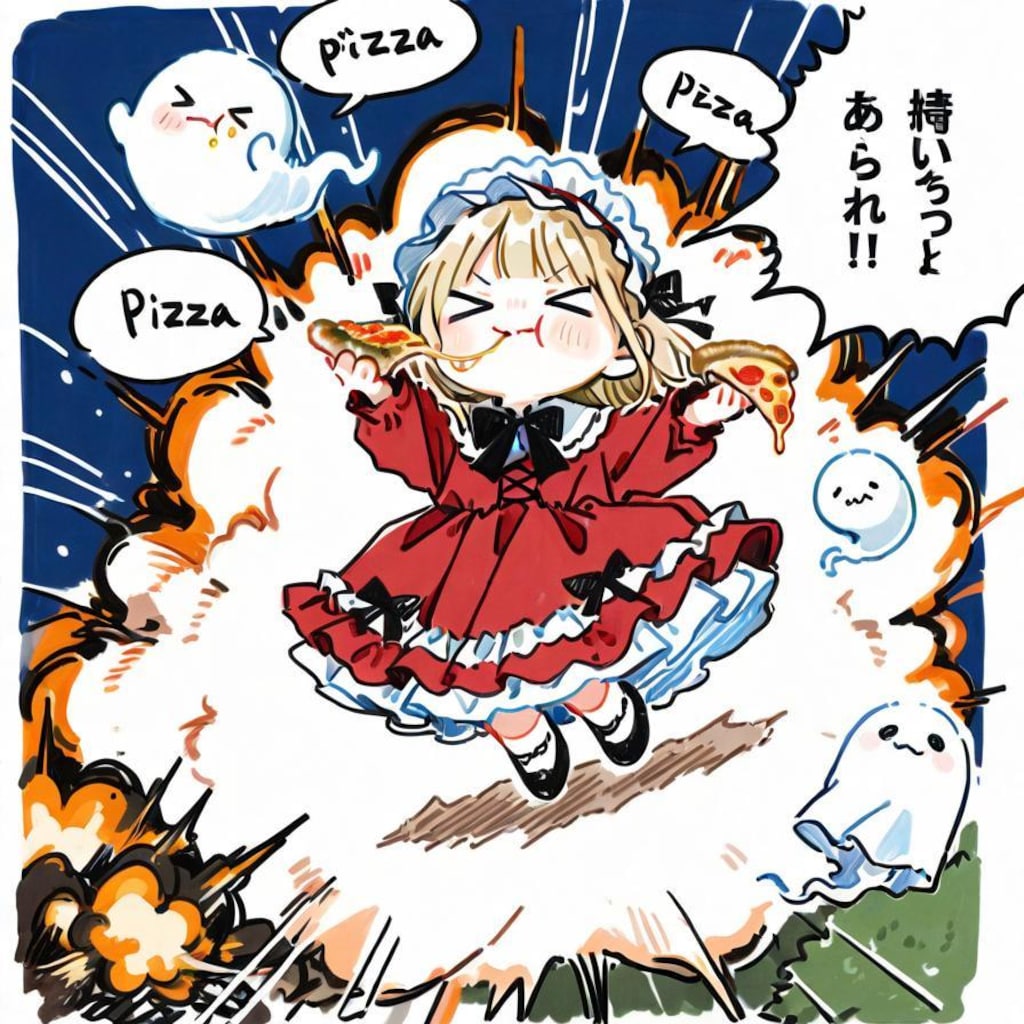 🍕(>ω< )👻おニューのドレスでおピッ散歩やでぇ！✨✨