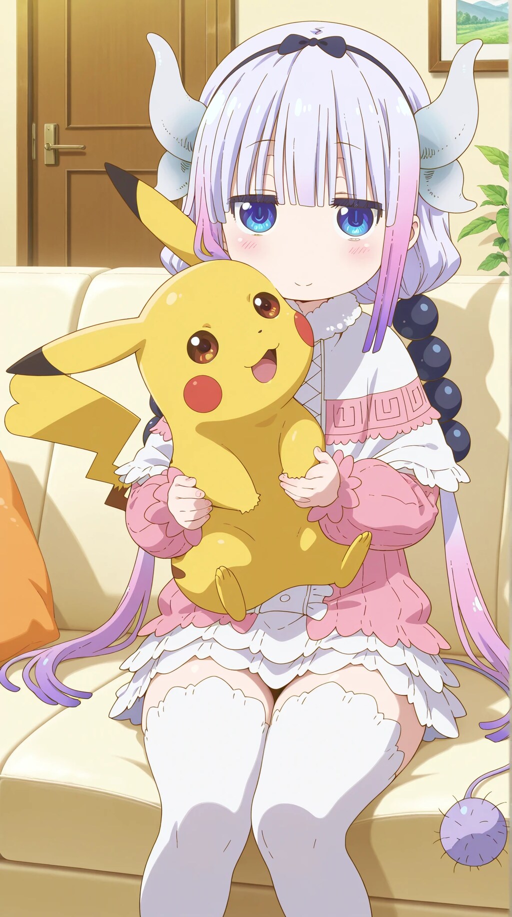 小林さんちのメイドラゴン　カンナ　🐲　カンナとピカチュー！♥️