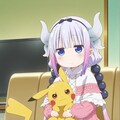 小林さんちのメイドラゴン　カンナ　🐲　カンナとピカチュー！♥️ 4枚目