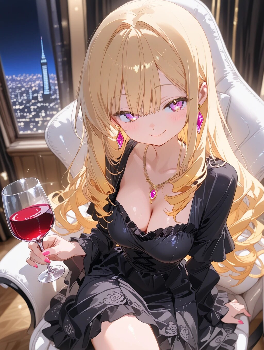 女社長は夜景を従え