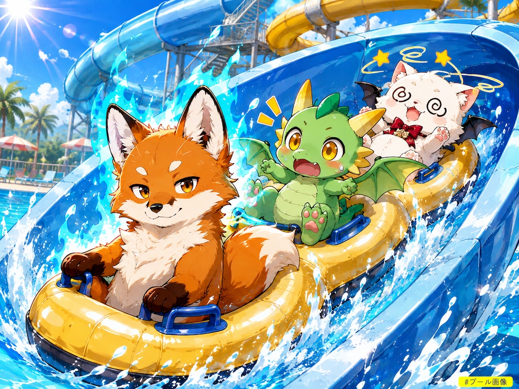 あえて言おう、水着なしのプール画像絵だと！