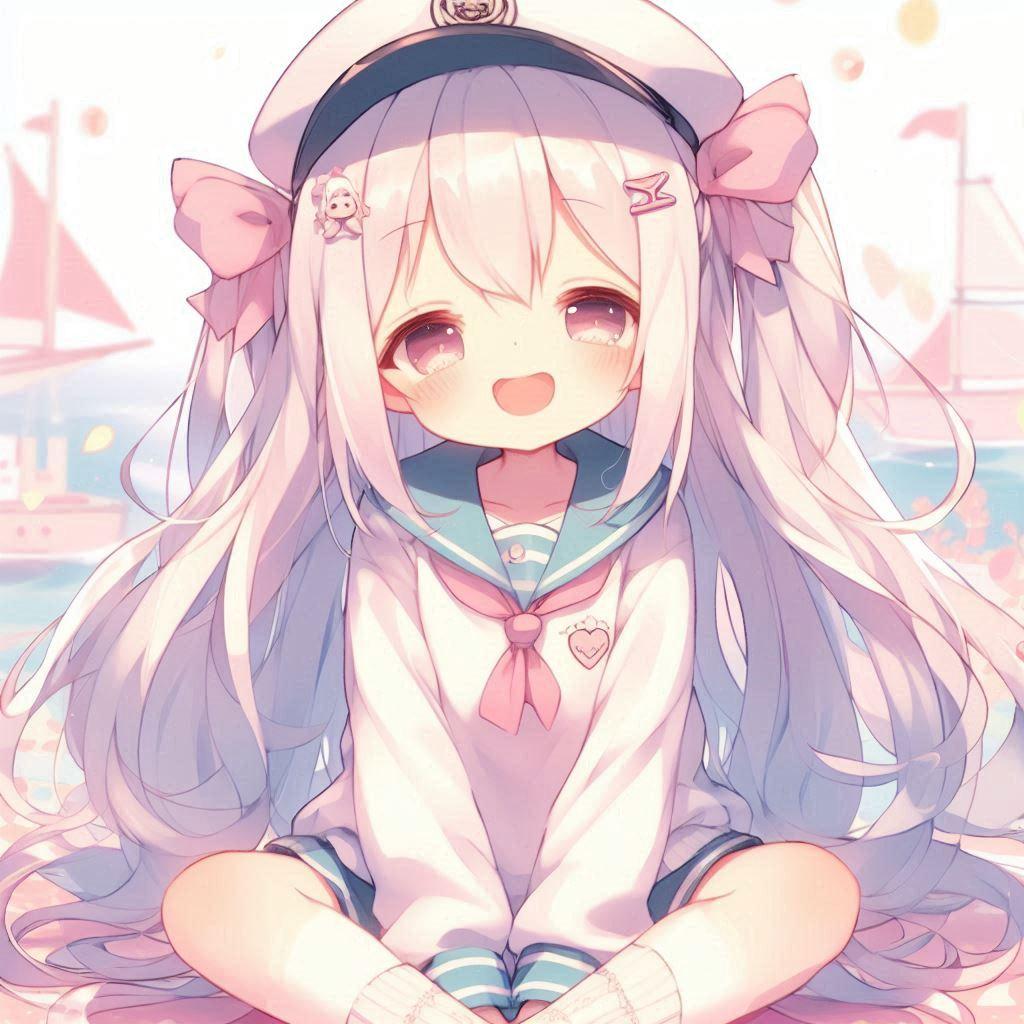 白髪の可愛い女の子【158】