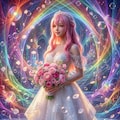 ピンクの髪の毛の　花嫁 2枚目