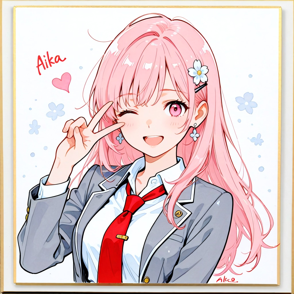 サイン色紙風 | の人気AIイラスト・グラビア