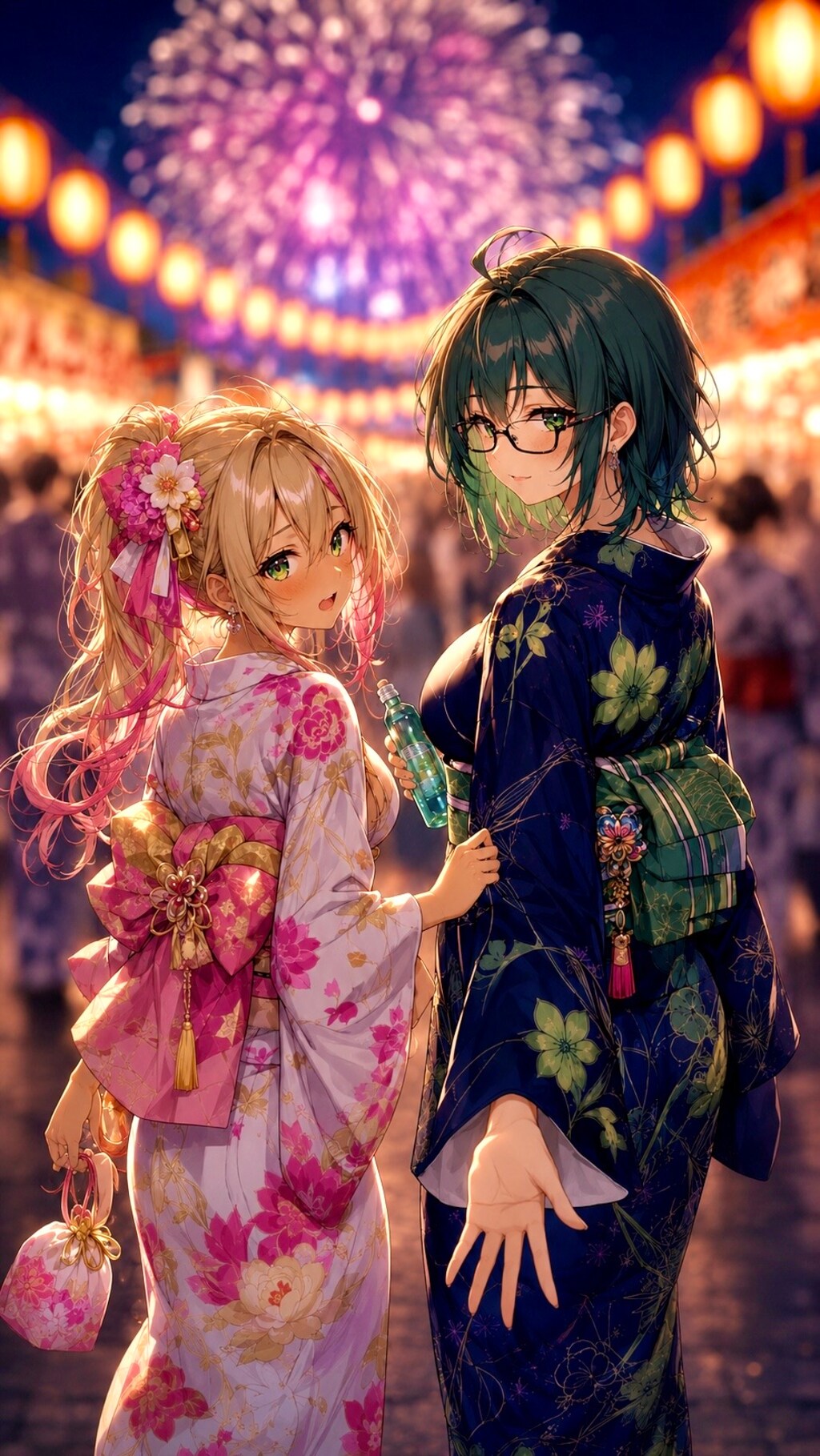 桃ちゃんと翠ちゃんの夏祭り