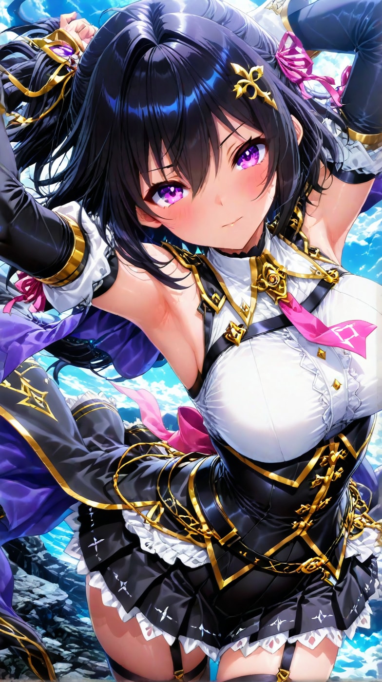 スタイリッシュな黒髪ロング美女