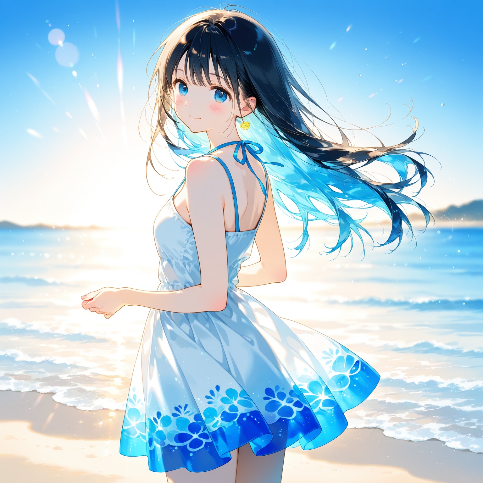 海辺の少女 | の人気AIイラスト・グラビア