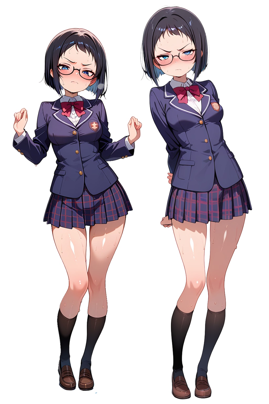 メガネ女子　制服