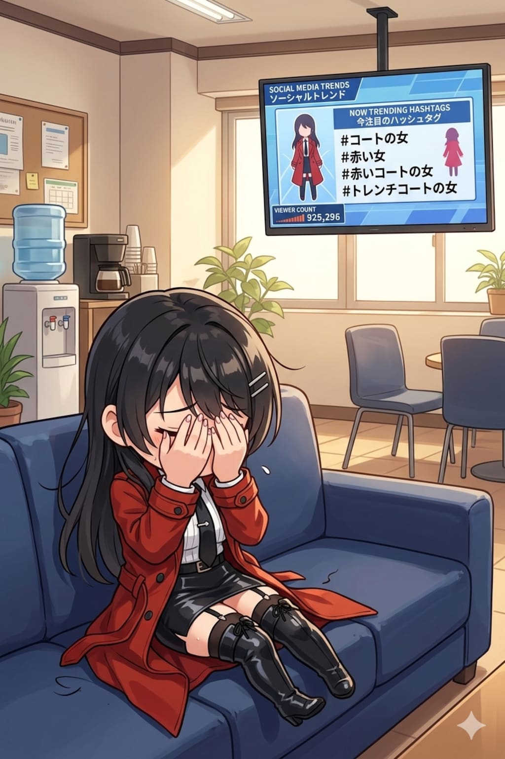 映りこんでしまった後輩