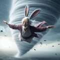 【謎画像】竜巻に巻き上げられる800歳のうさ耳おじいさん 3枚目