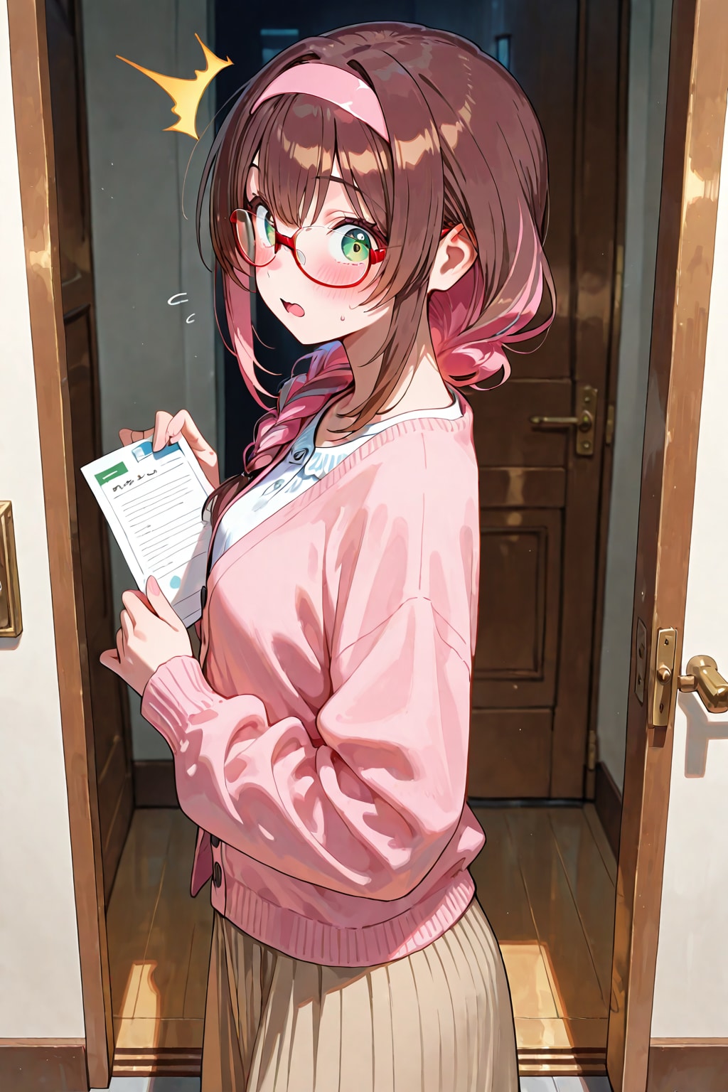 不意打ちされたお姉さん