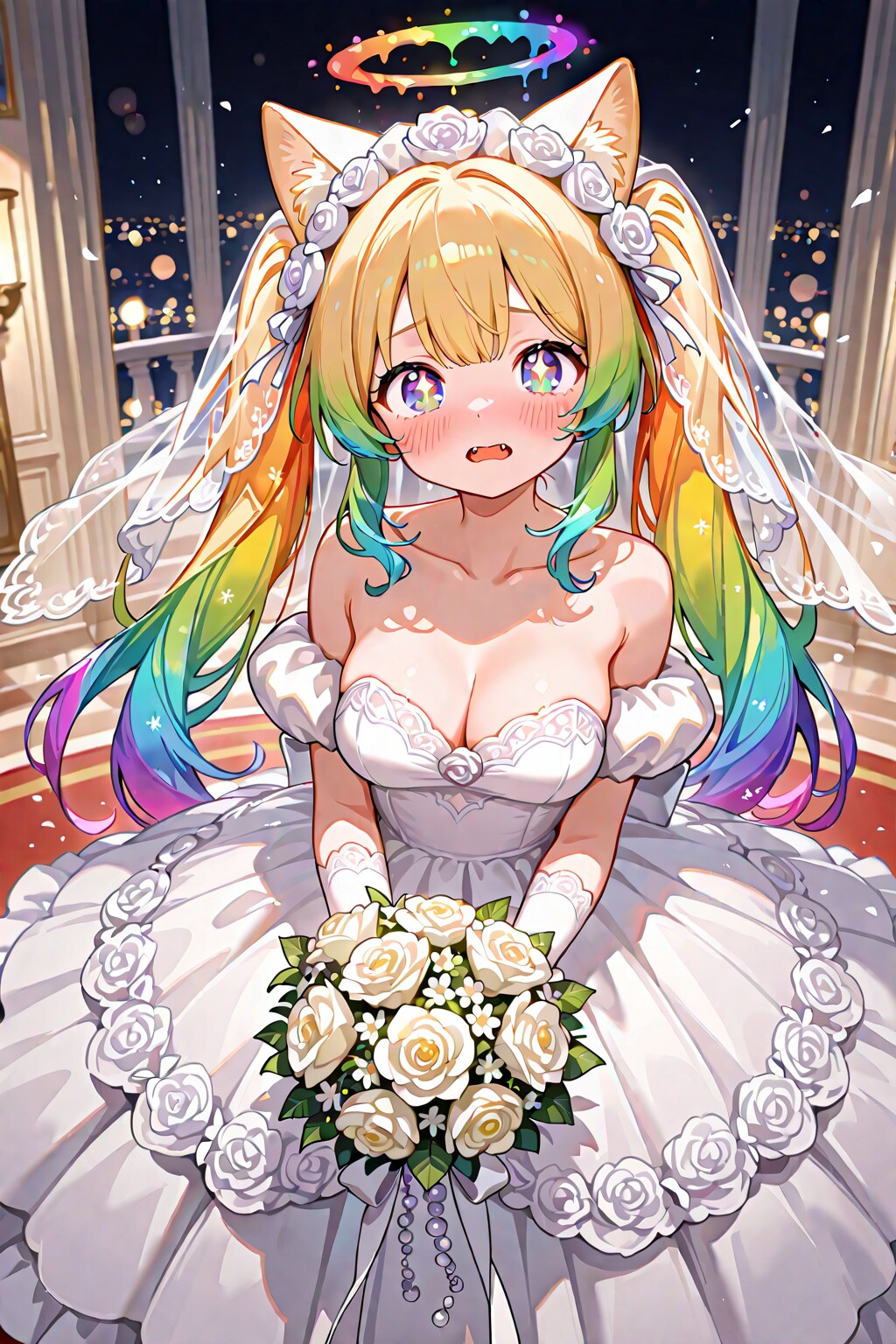 ウェディングドレス＆お姫様抱っこ準備