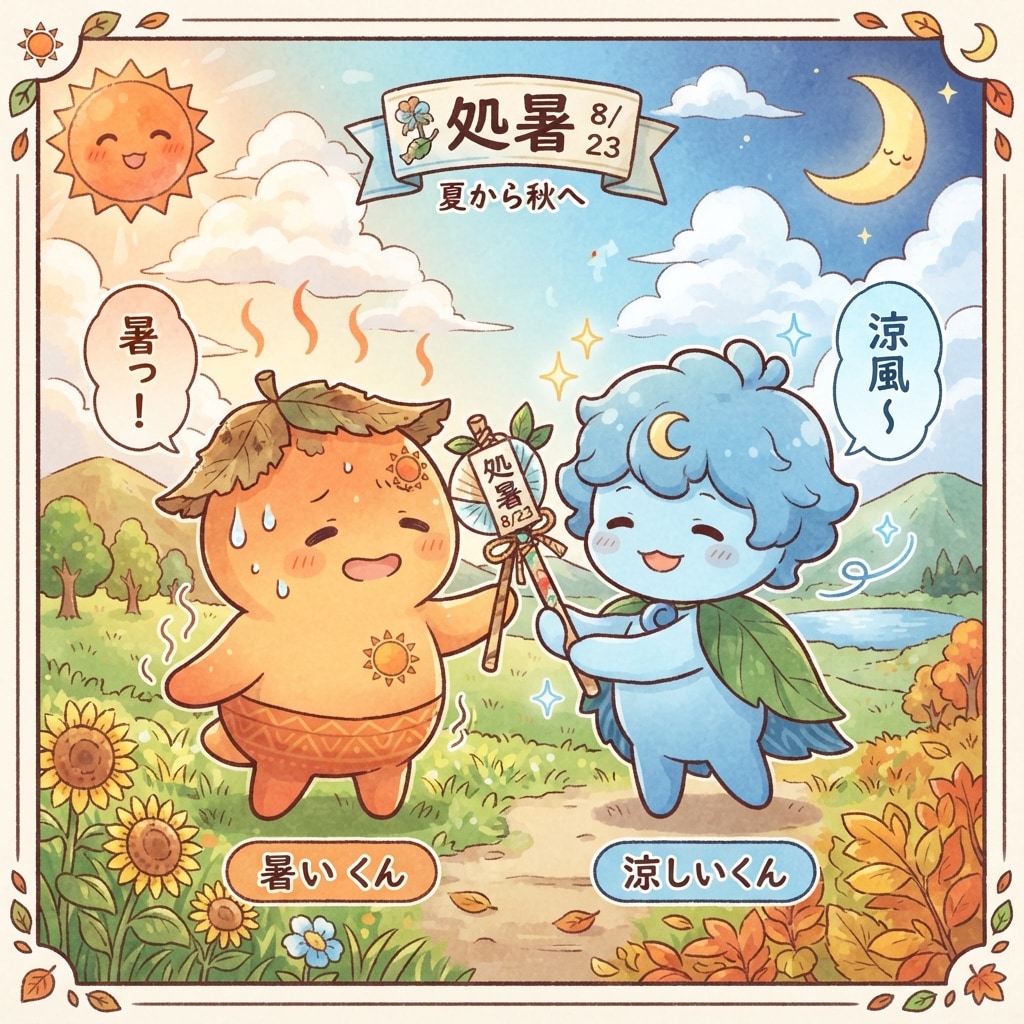 8/23 処暑の日/暑いくん・涼しいくんw | の人気AIイラスト・グラビア