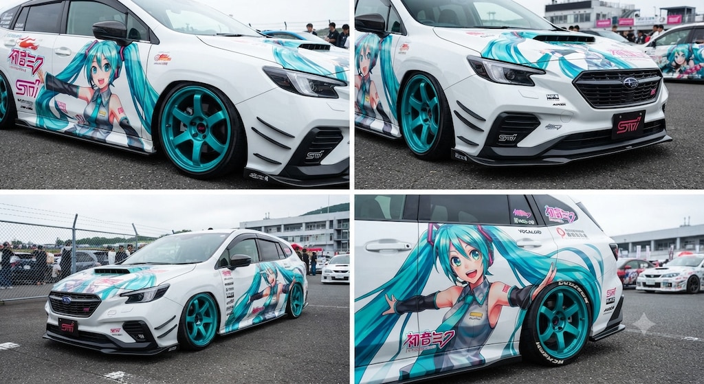 初音ミク痛車レヴォーグ