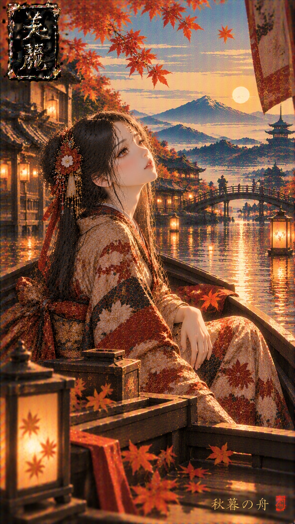 Beautiful Japanese-style illustration / 和風美麗イラスト #patreon #ChatGPT #kimono #wafuu #美麗 #和風 #美麗アート #be | の人気AIイラスト・グラビア