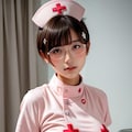 ナースコスの丈が短すぎた丸メガネ少女 7枚目