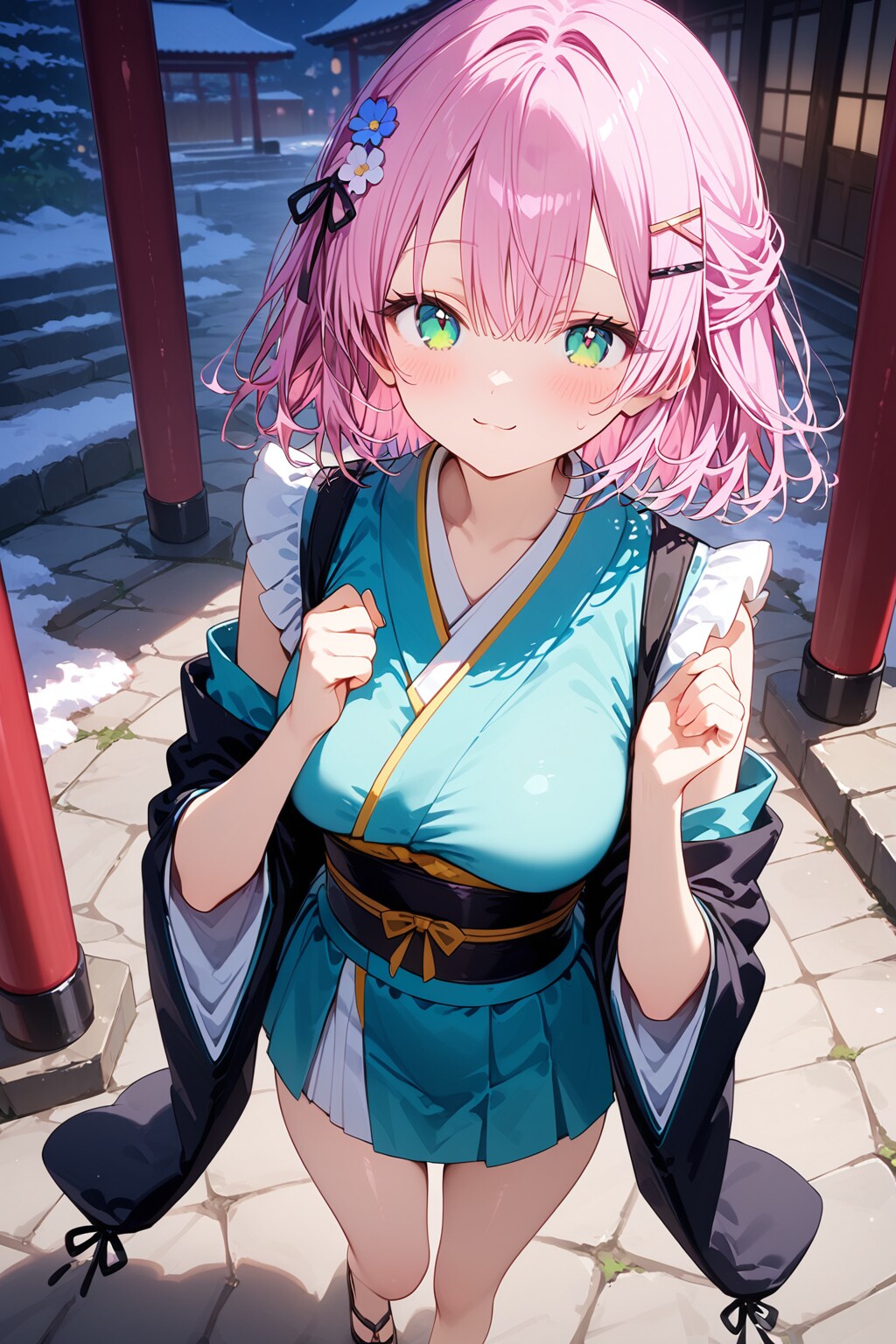 初詣の李々花