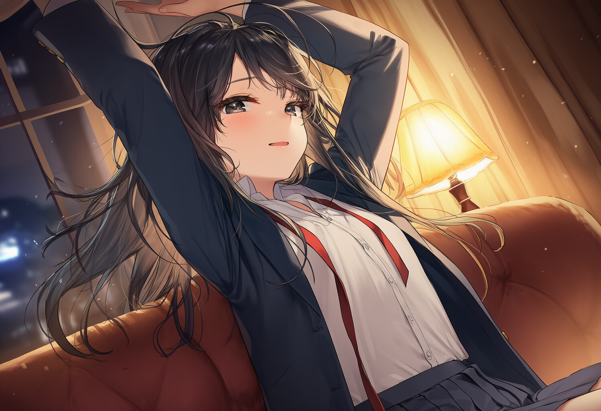 女子高生の帰宅 | の人気AIイラスト・グラビア