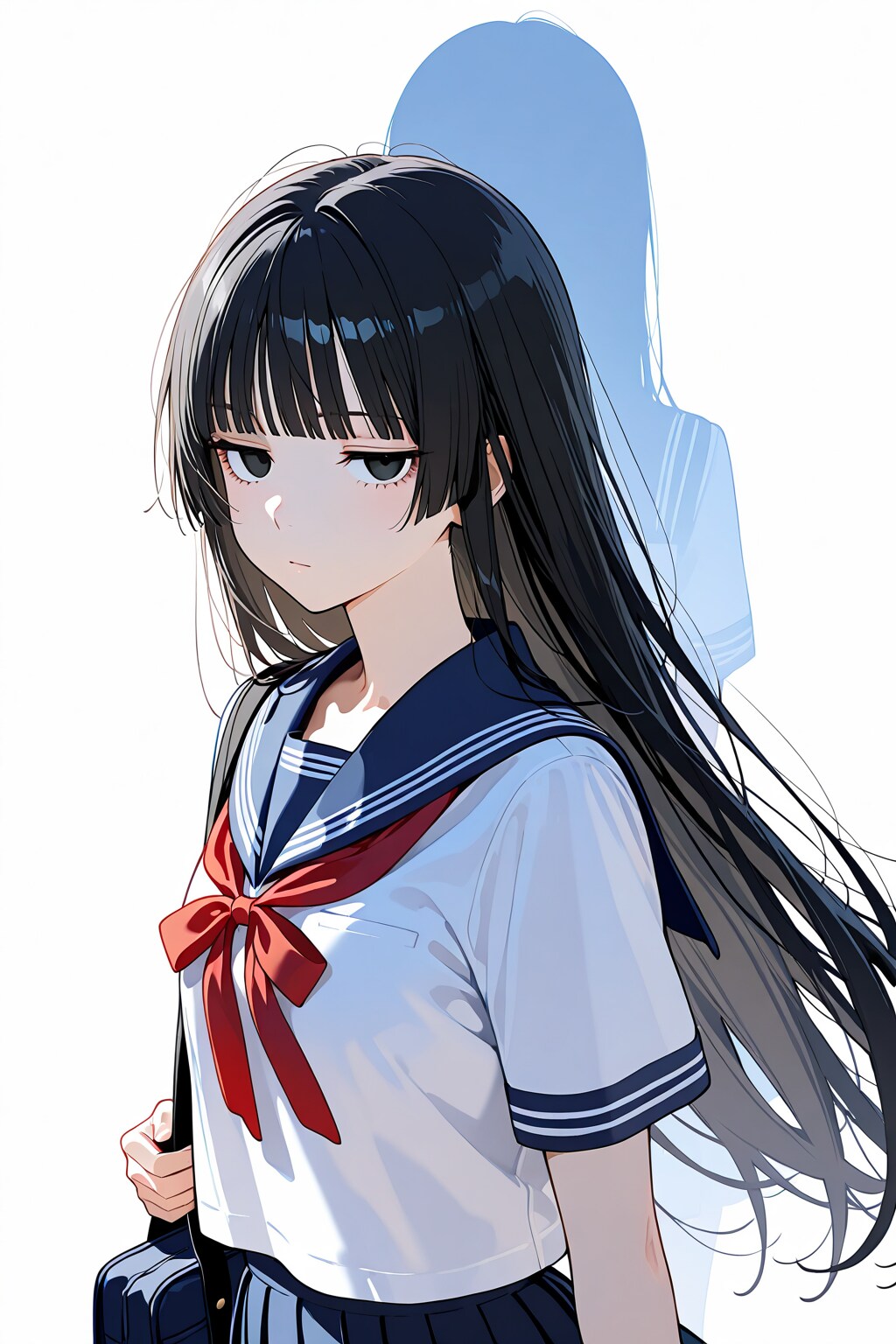 サトコ　黒髪ぱっつんちゃん | の人気AIイラスト・グラビア