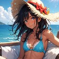 麦わら帽子とショーパン 2枚目