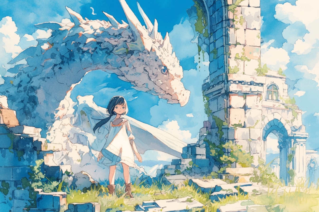 ドラゴンと少女（竜騎士）121 | の人気AIイラスト・グラビア