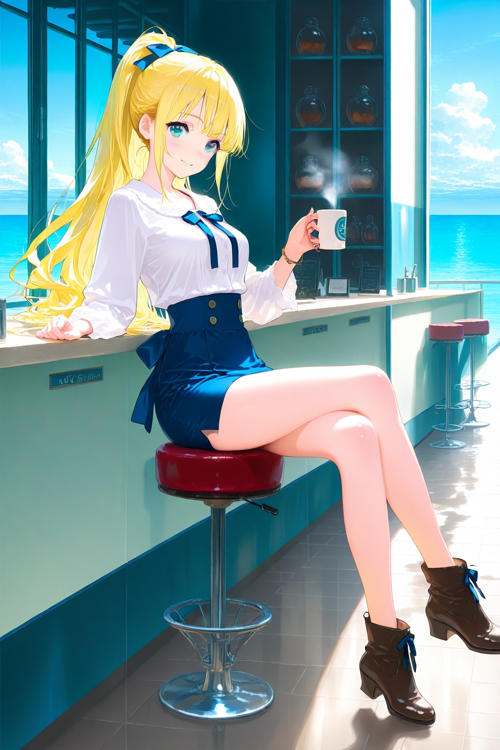 海沿いカフェ