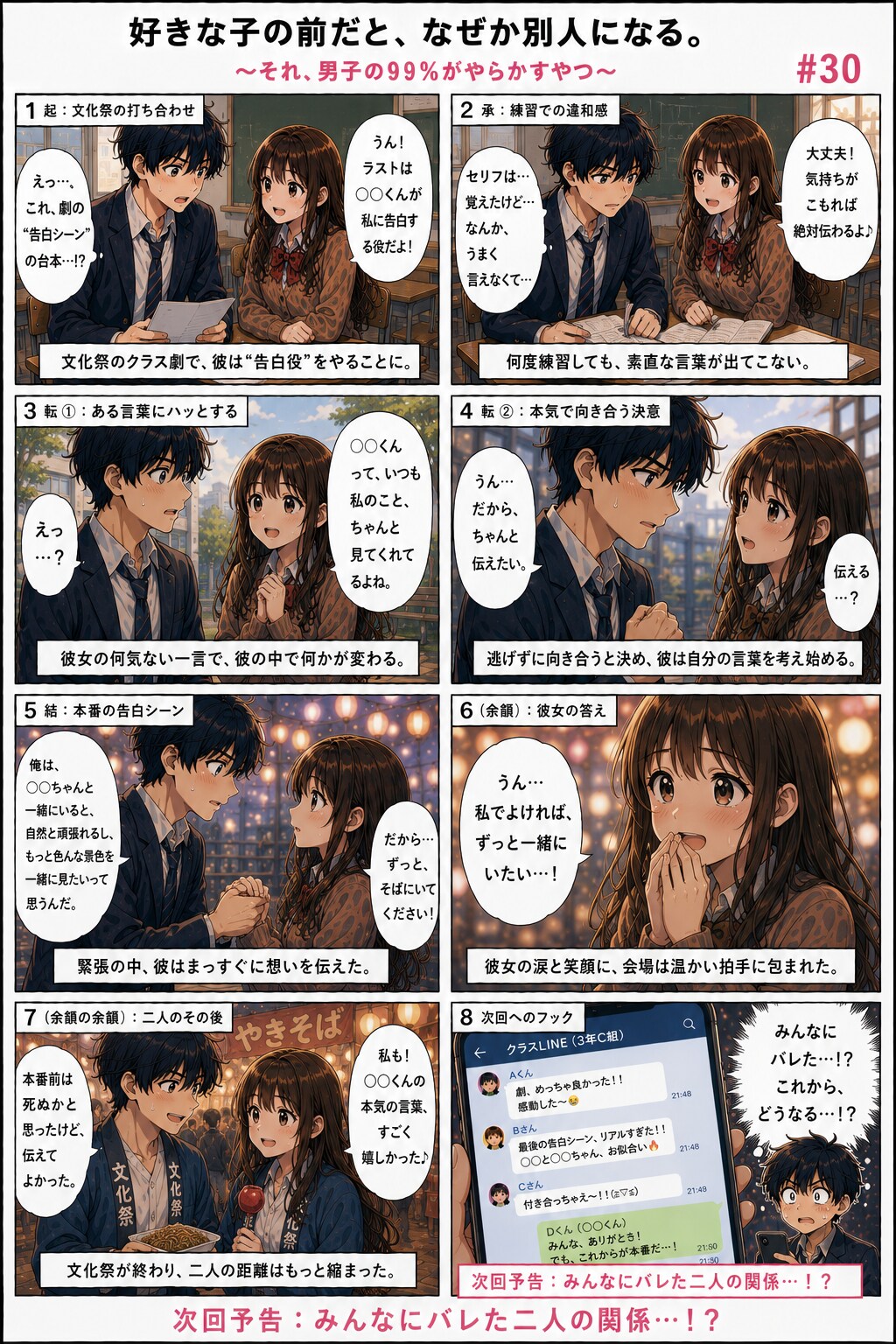 青春ラブコメシリーズ化：漫画生成GPT（GPTs）  「続きのストーリーの漫画を描いてください。」と言ったら続きができました。  カスタムGPTを作らなくても使えます。 ①まず普通のChatGPTで試