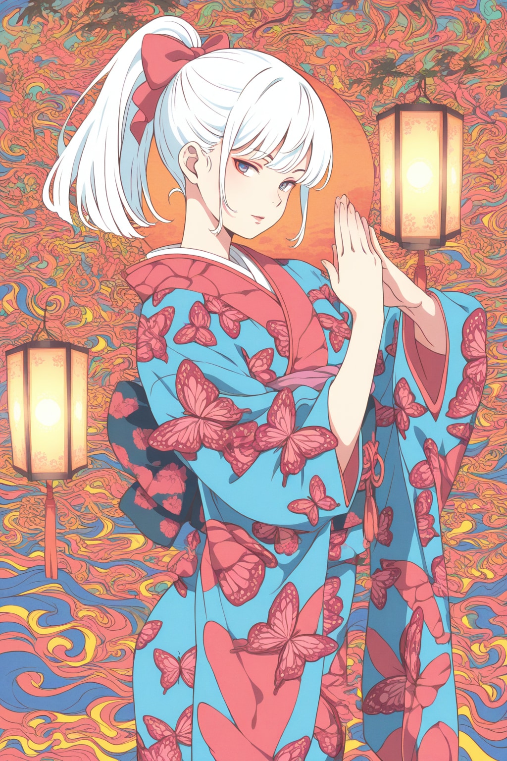 着物姿の白髪ちゃん