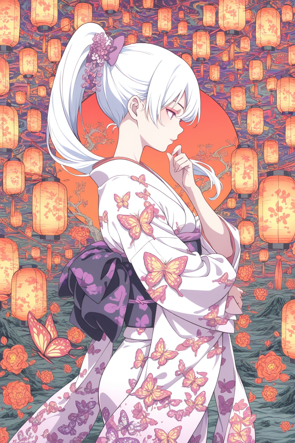 着物姿の白髪ちゃん