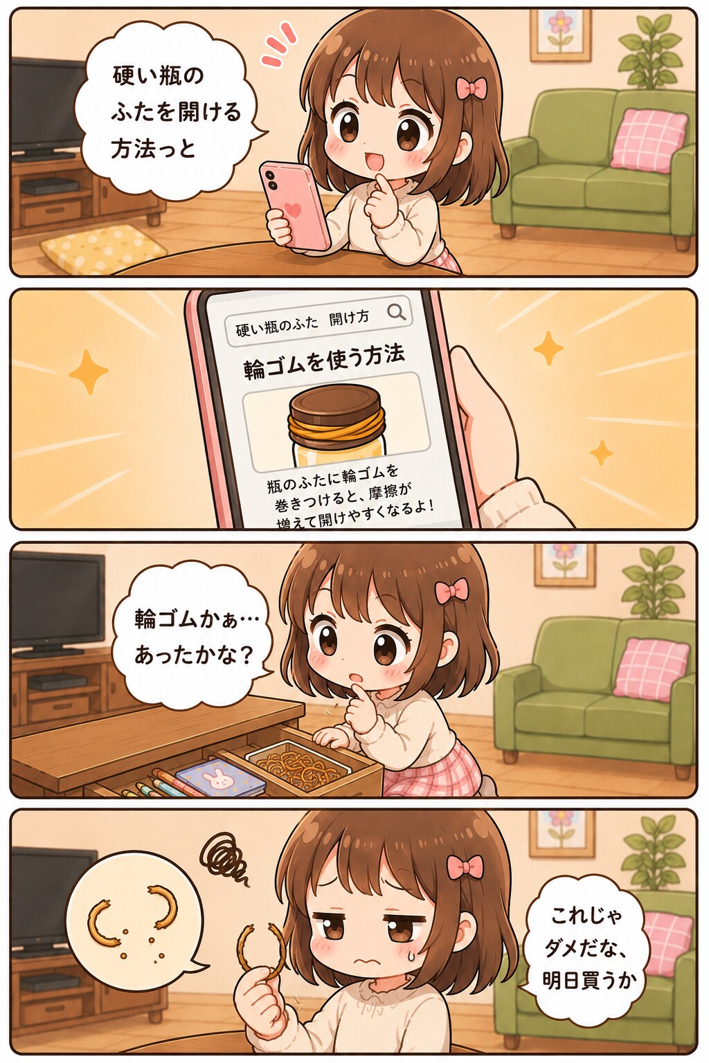 プリンを食べたいマンガ（３ページ）