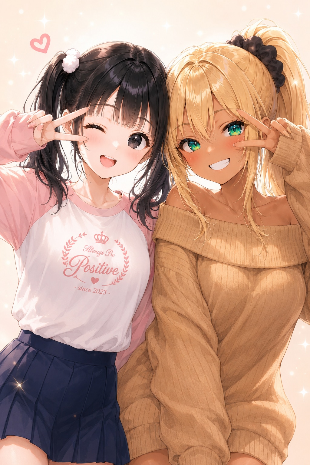 1週間お疲れ様〜♪はっぴーピース✌️✨️ | の人気AIイラスト・グラビア